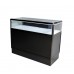 FixtureDisplays® Black aluminum showcase 1/3 vision 70 inch frame shelf retail store display AL36B